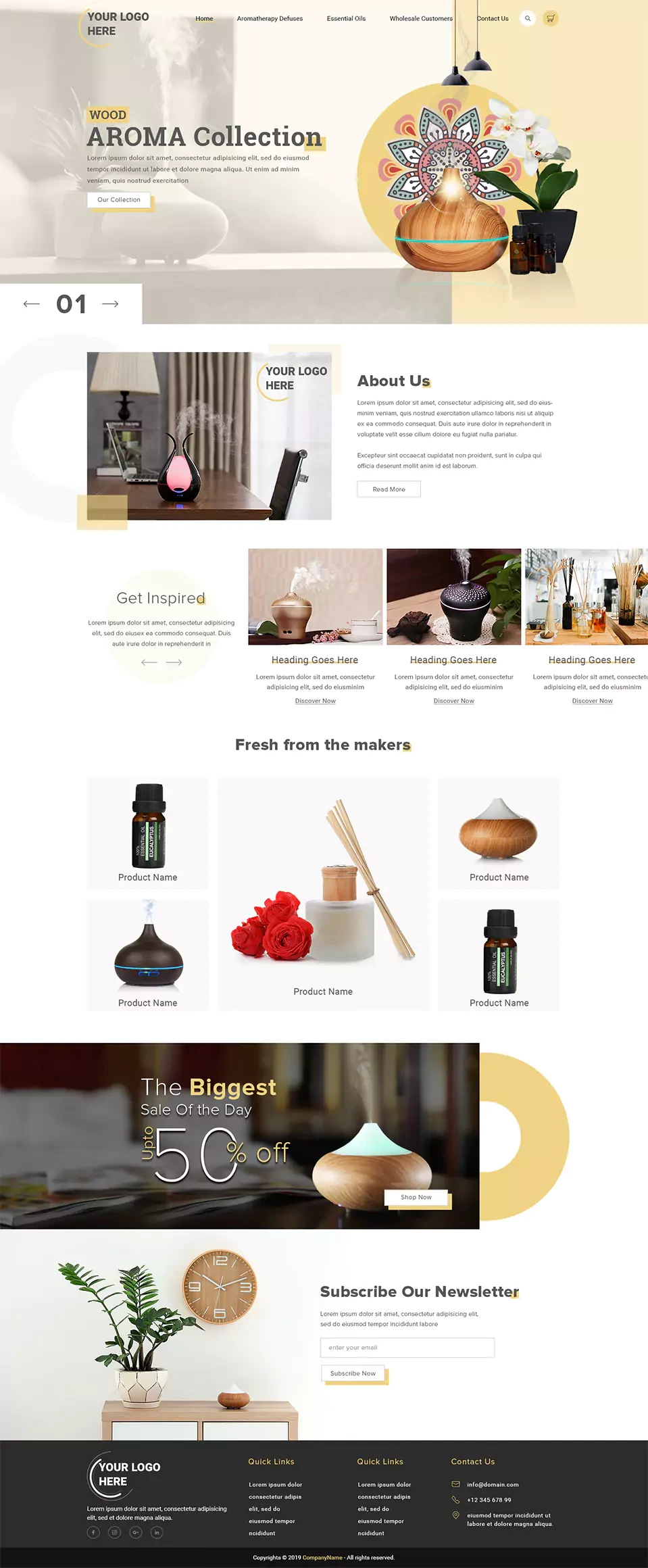 Ecommerce website design sample