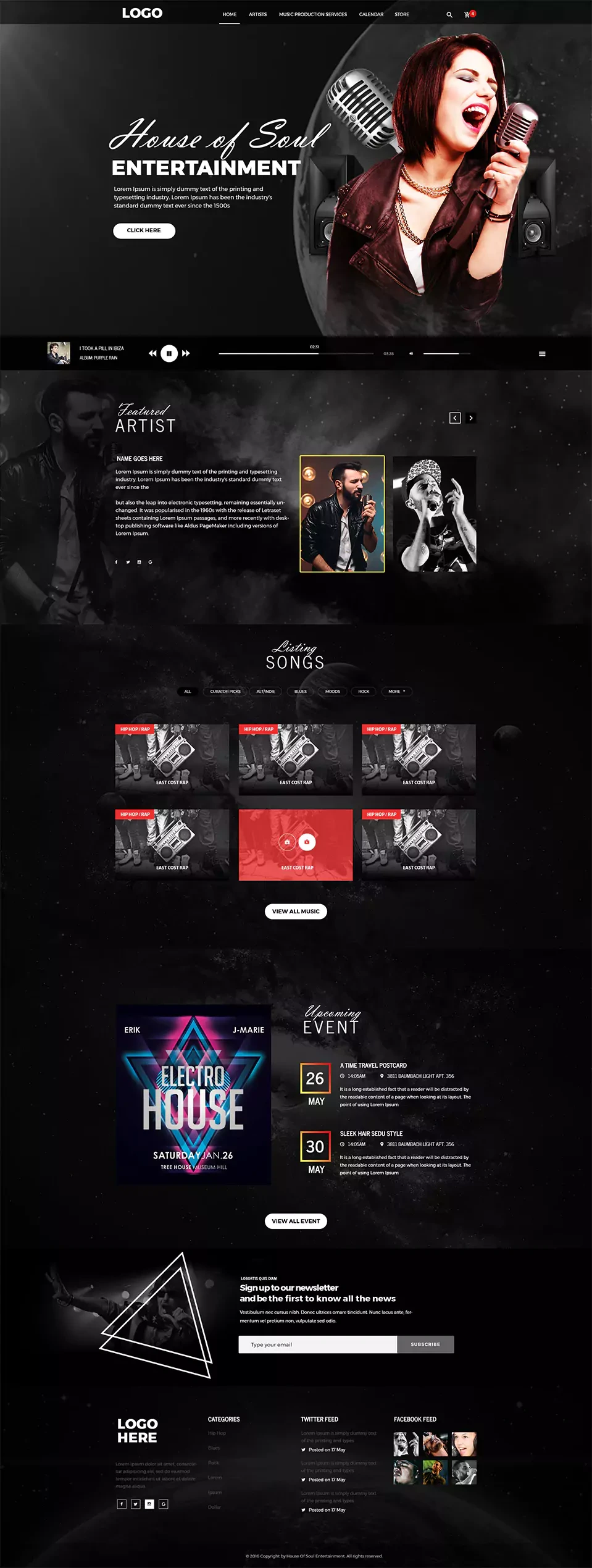 Ecommerce website design sample