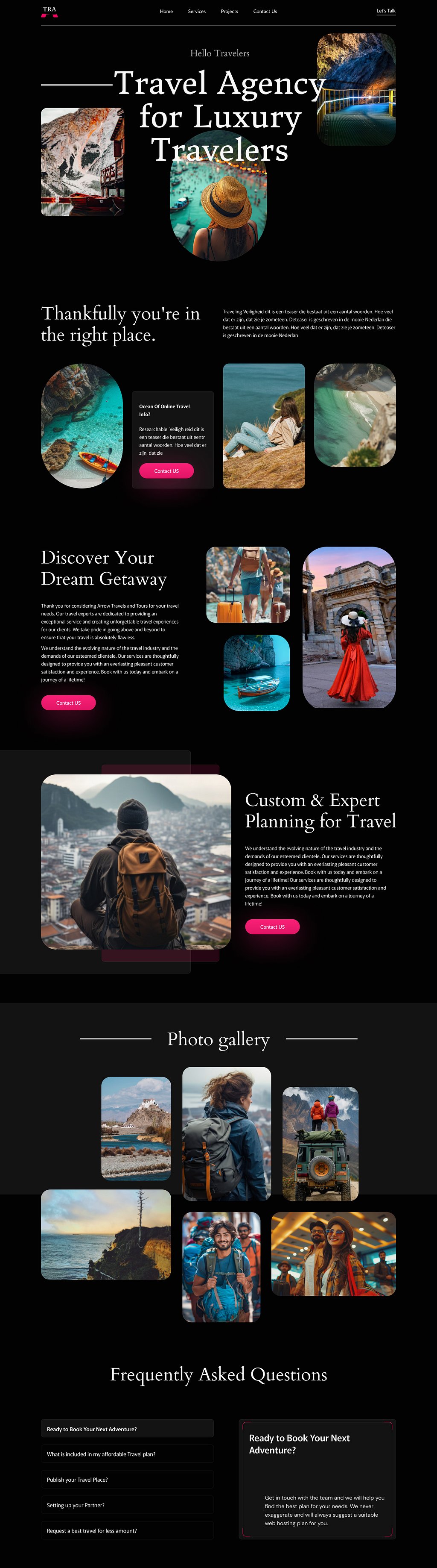 Web design portfolio sample